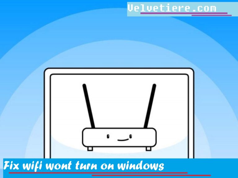 fix wifi wont turn on windows
