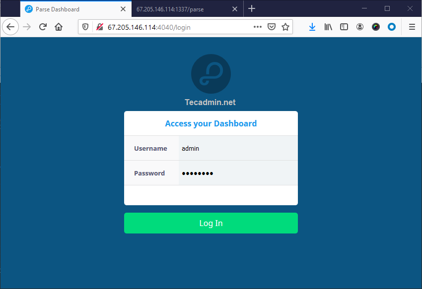 What is lasrs dashboard login
