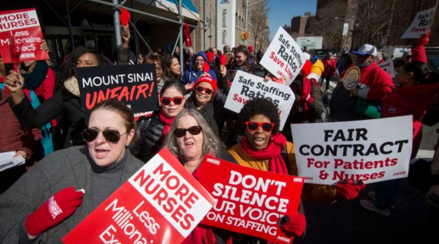 NYC Nurses Follow Up Private Hospital Strikes By Demanding Pay Parity From City-Owned Health + Hospitals Network