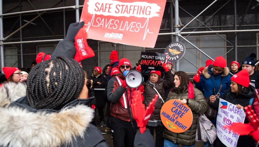 NYC Nurses Follow Up Private Hospital Strikes By Demanding Pay Parity From City-Owned Health + Hospitals Network